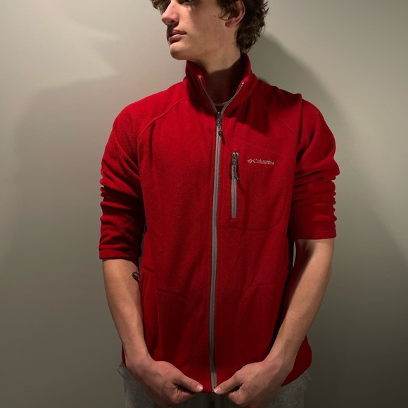 Columbia Fleece Zipper Jacket Mens Large - Picture 2 of 3